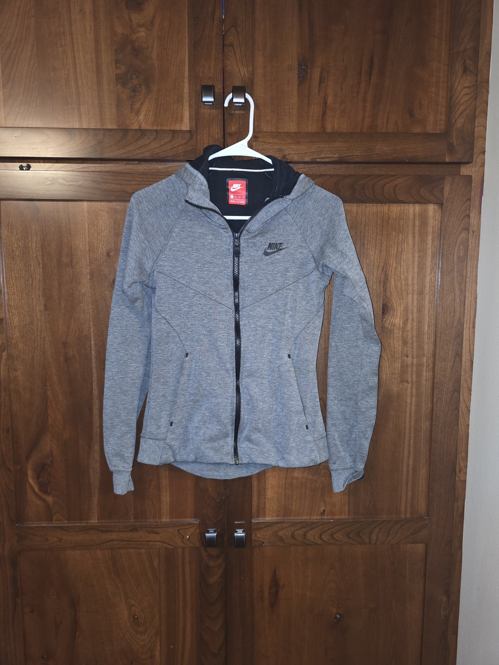 Nike Gray Women's Full-Zip Hooded Sweatshirt